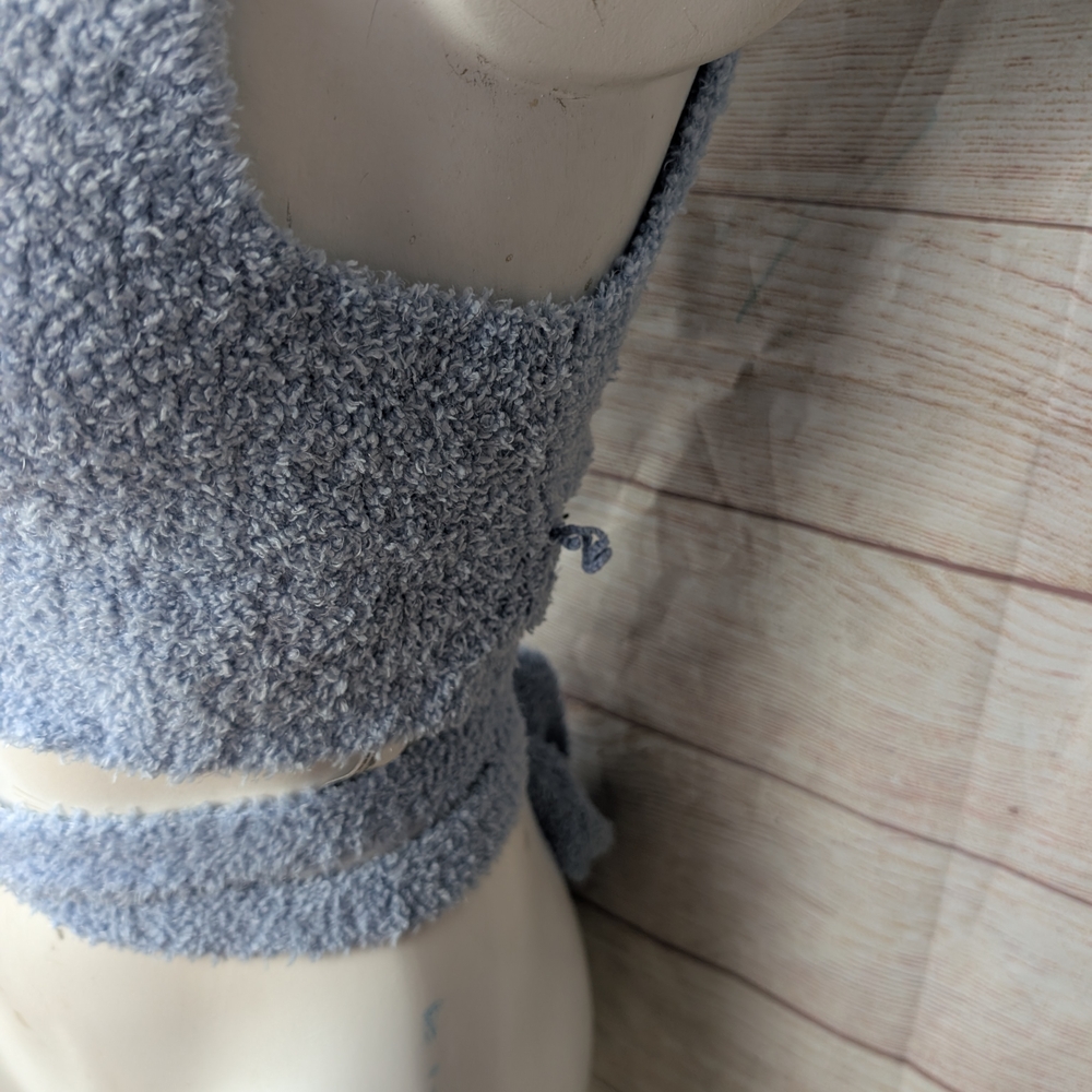 Out From Under | Urban Outfitters | Blue Under wrap crop top - Picture 4 of 8